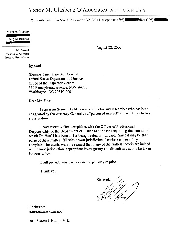 Glasberg Letter to Fine, August 22, 2002