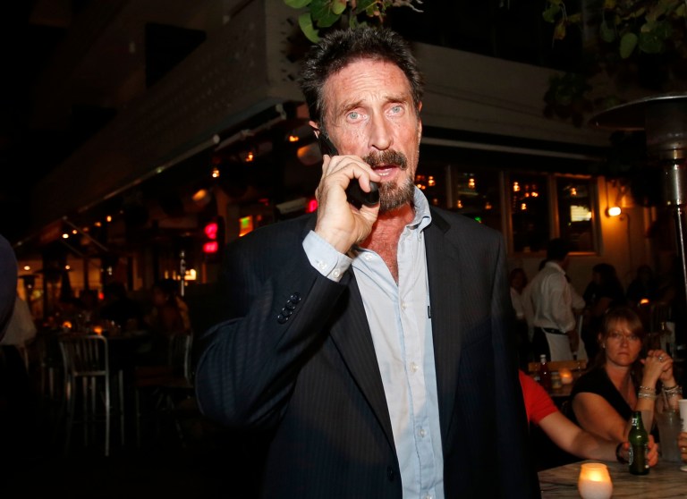 —œAnd I promise you that [Apple CEO] Tim Cook and Apple are not going to be happy with the solution that the FBI has come up with, because it is almost as bad as a universal master key," said John McAfee. (AP Photo/Alan Diaz)