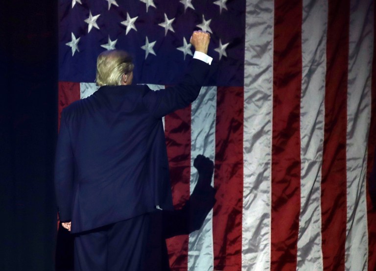 Top supporters of Donald Trump expressed confidence in the Republican presidential nominee's chances late Tuesday night. (AP Photo/Charles Krupa)