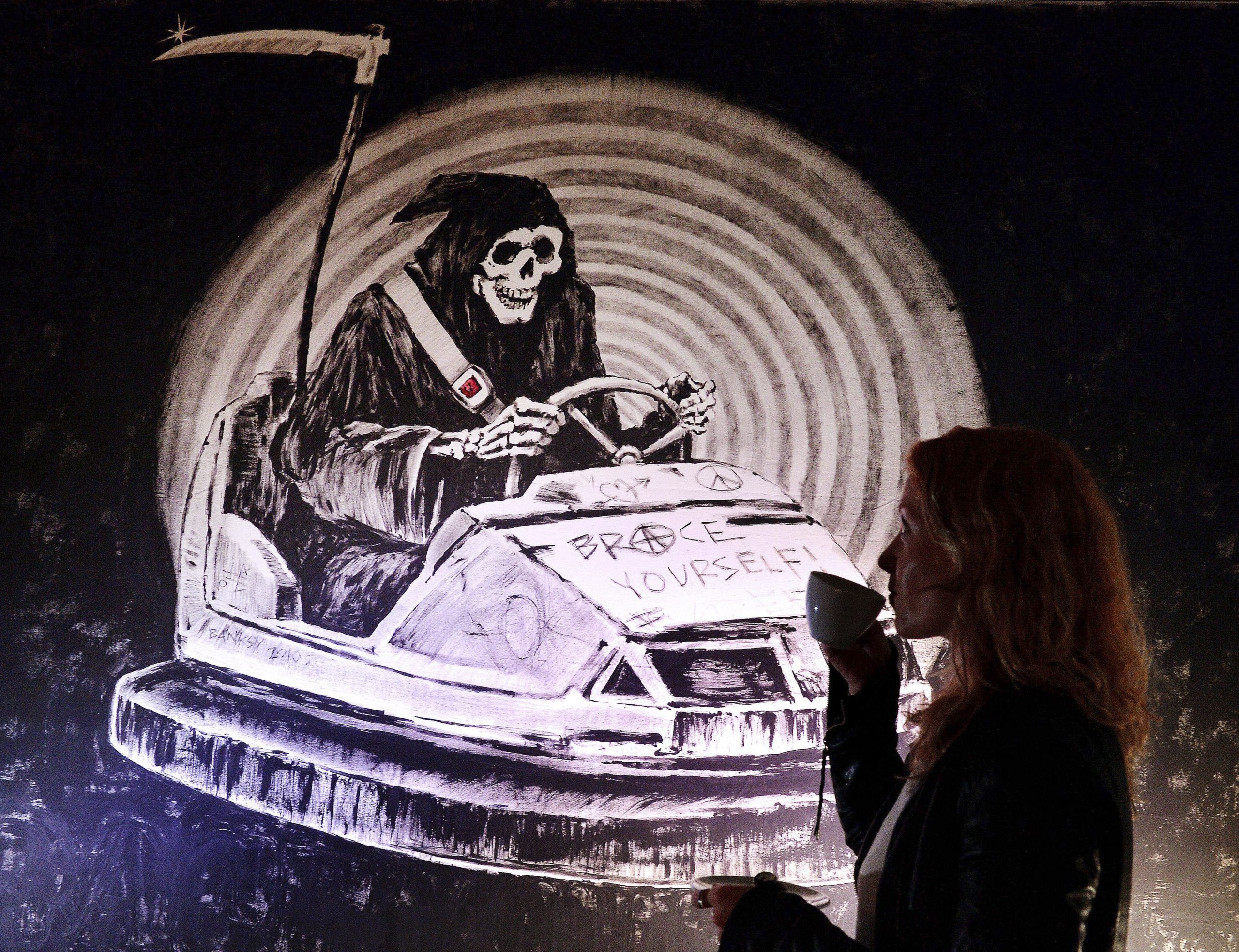 ‘Recovered’ Banksy works on display ahead of sale