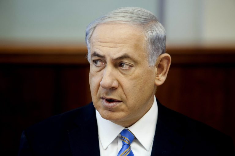 Israeli Prime Minister Benjamin Netanyahu speaks during a cabinet meeting in Jerusalem, Sunday, June 1, 2014. (AP Photo/Dan Balilty, Pool)