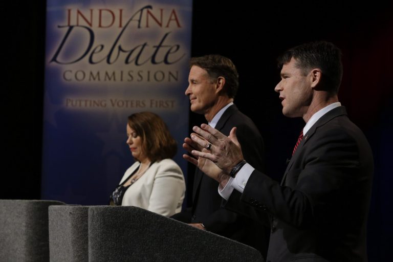 Young would be the first Republican to defeat a Bayh in 36 years. (AP Photo/Michael Conroy, pool)