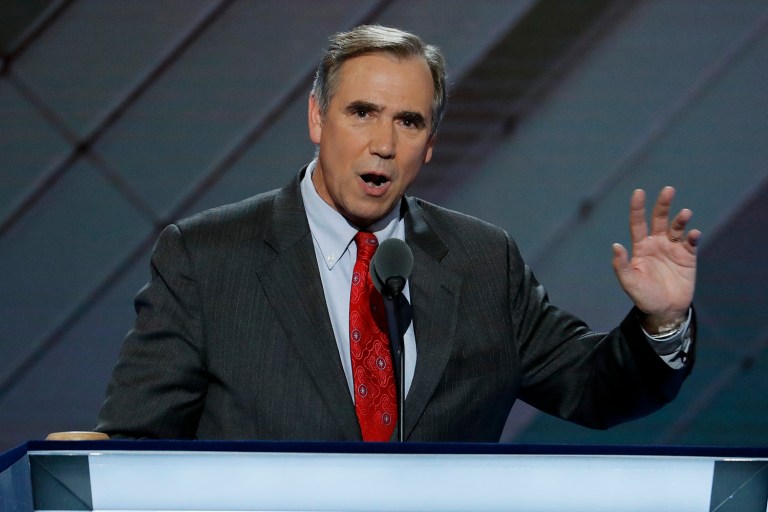 Sen. Jeff Merkley urged Sanders supporters to unite with Hillary Clinton supporters to defeat Donald Trump.