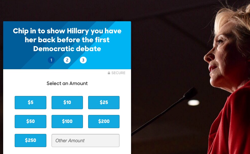 Confused: Hillary fundraiser ‘Is not about the money’