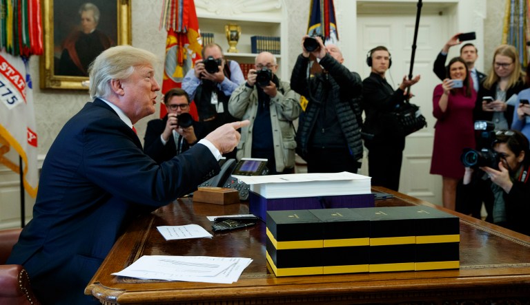 President Trump has said he plans to hold a ceremony for the 