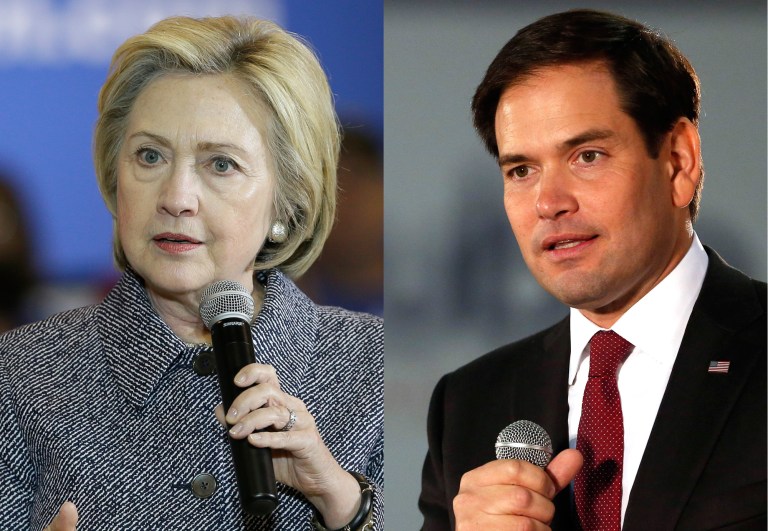 If Marco Rubio came anywhere near Hillary Clinton with younger voters, it would be game over for Democrats. (AP Photos)