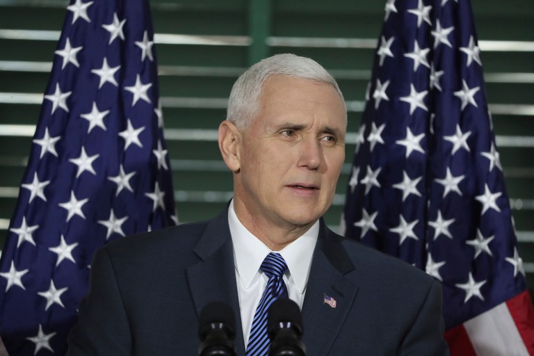 Vice President Mike Pence believes President Trump is in the process of rebuilding the United States' relationship with Russia. (David Swanson/The Philadelphia Inquirer via AP, Pool)
