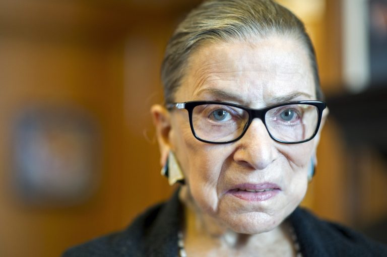 Speaking at the University of Minnesota Law School on Tuesday, Justice Ruth Bader Ginsburg said the justices will be watching the Cincinnati-based 5th U.S. Circuit Court of Appeals, which is currently considering a gay marriage case. (AP Photo/Cliff Owen, File)