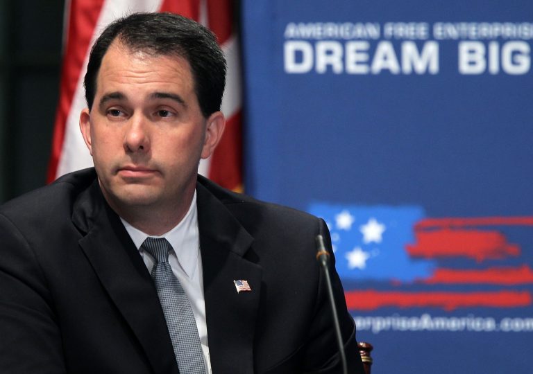 Wisconsin Gov. Scott Walker, a Republican, does not want his party to force a government shutdown to defund Obamacare. (Alex Wong/Getty Images)