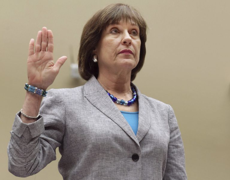Internal Revenue Service Director of Exempt Organizations Lois Lerner is sworn in before testifying to the House Oversight and Government Reform Committee May 22, 2013 in Washington. (Photo by Chip Somodevilla/Getty Images)