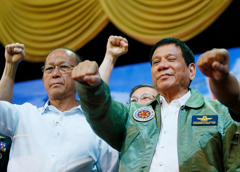The Philippine defense chief said that he told the U.S. military that plans for joint patrols and naval exercises in the disputed South China Sea have been put on hold, the first concrete break in defense cooperation after months of increasingly strident comments by the country's new president. (AP Photo/Bullit Marquez, File)