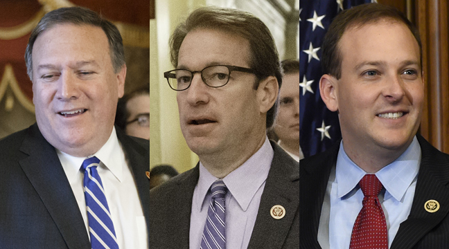 In a letter, Reps. Mike Pompeo of Kansas, Peter Roskam of Illinois and Lee Zeldin of New York asked Kerry to explain the apparent contradiction between the administration's past insistence that Iran must come clean on its past nuclear work and reports that Tehran would get sanctions relief without doing so. (AP file photos)