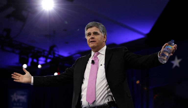 After Fox News host Sean Hannity appeared to slip up on camera Monday night, calling Hillary Clinton president, he immediately corrected himself and called Clinton 
