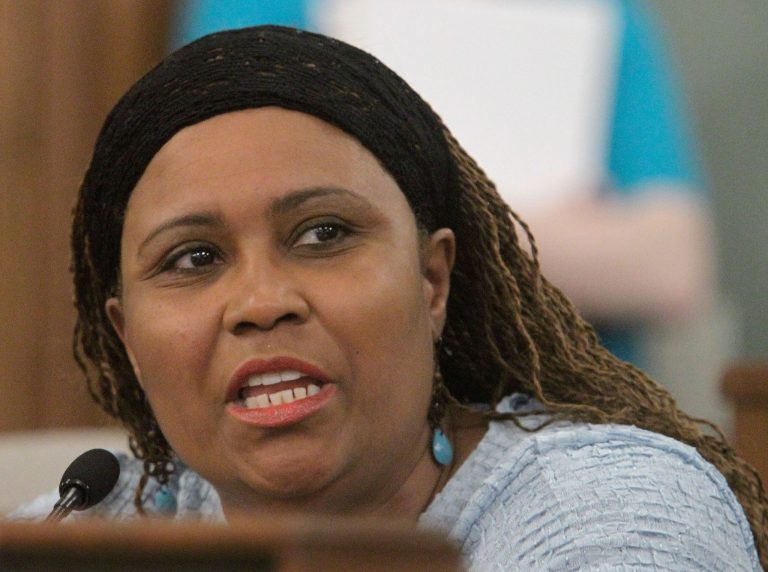 Cook County Recorder of Deeds Karen Yarbrough is facing questions about her decision to hire family members and others with political ties to her. (AP Photo/Seth Perlman)