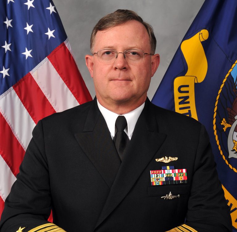   This image provided by the U.S. Navy shows Navy Vice Adm. Tim Giardina in a Nov. 11, 2011, photo. The U.S. strategic Command, the military command in charge of all U.S. nuclear warfighting forces says it has suspended its No. 2 commander, Giardina, for unspecific reasons, and he is under investigation by the Naval Criminal Investigative Service. (AP Photo/U.S. Navy)  