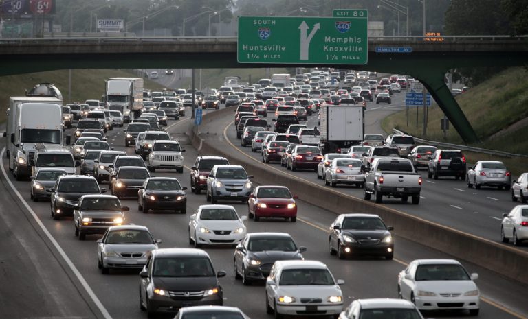 A highway spending bill would take funds from both large banks and the Federal Reserve. (AP Photo/Mark Humphrey, File)