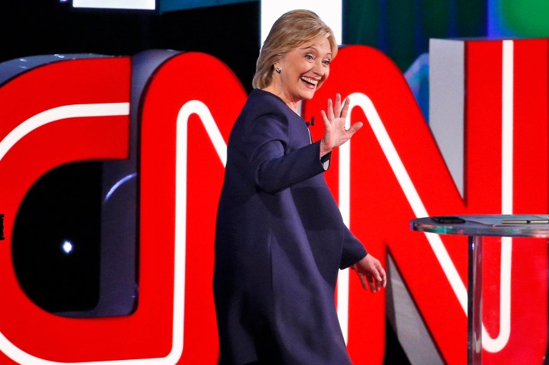 CNN announced late Monday it will host a Democratic presidential primary debate in Brooklyn on Thursday, April 14. (AP Photo/John Locher)