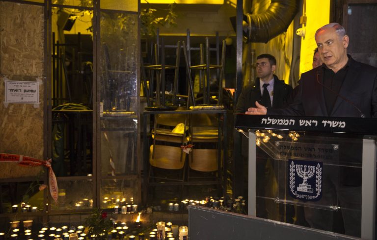 Visiting the scene of the attack, Netanyahu called for 