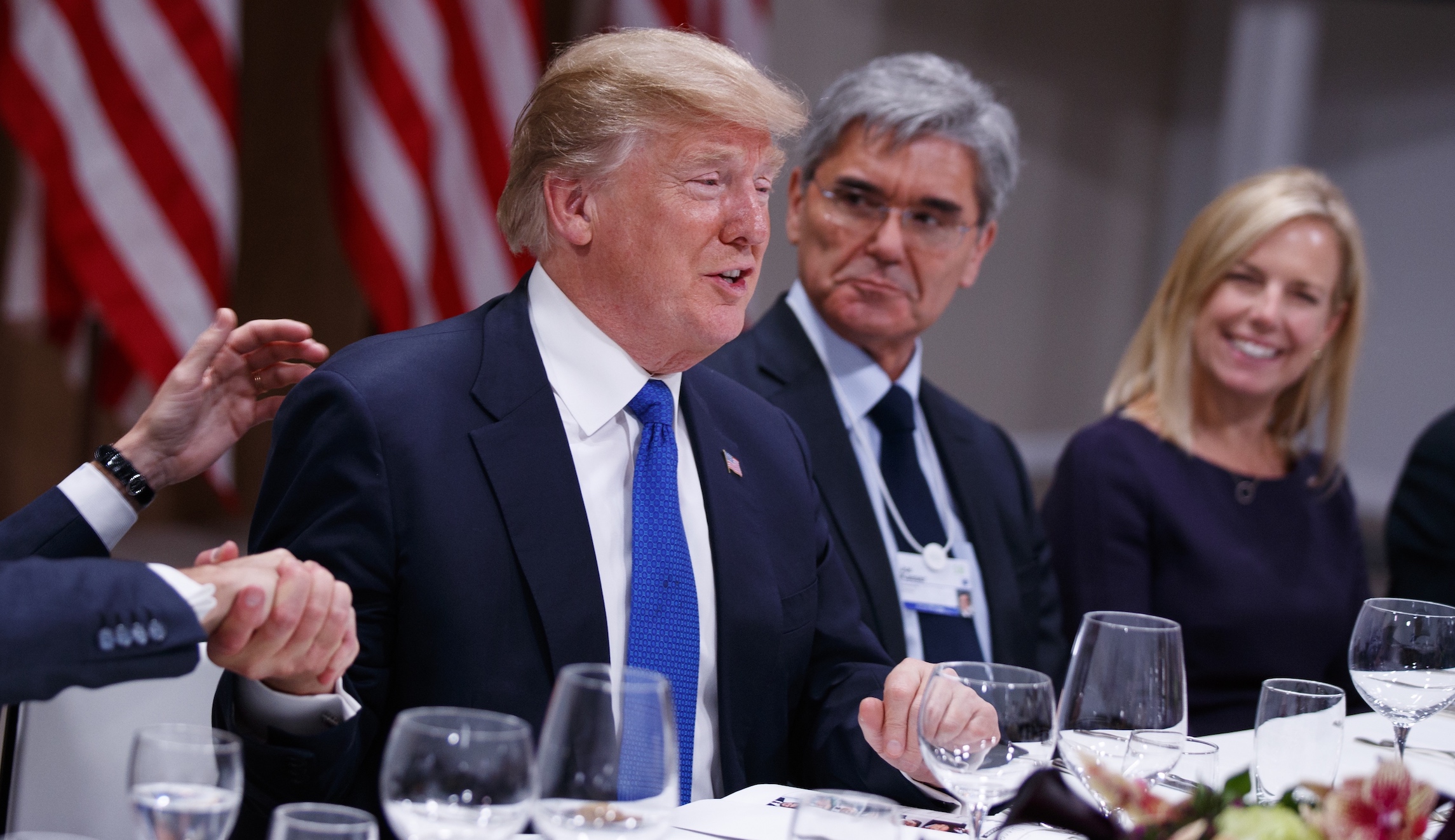 Trump finds an ally at Davos in French oil giant Total