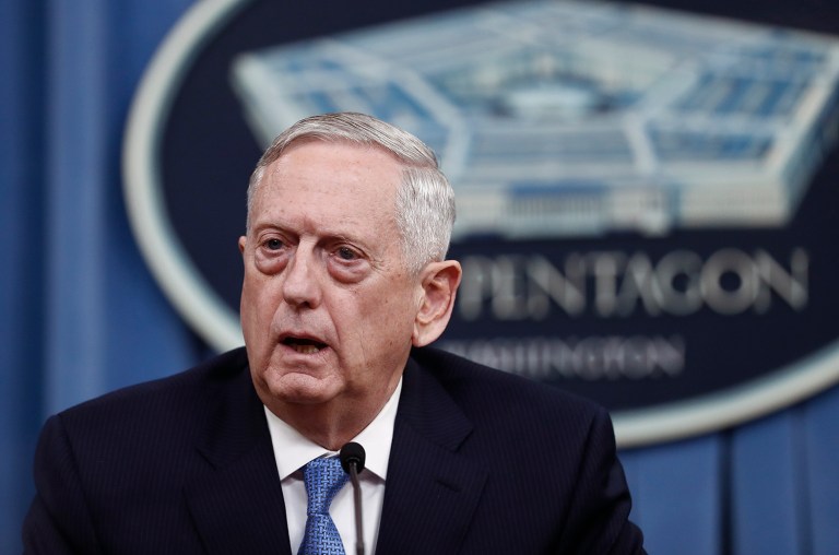 The United States must confront Russia for providing weapons to the Taliban for use against American-backed forces in Afghanistan, Defense Secretary Jim Mattis said. (AP Photo/Carolyn Kaster)
