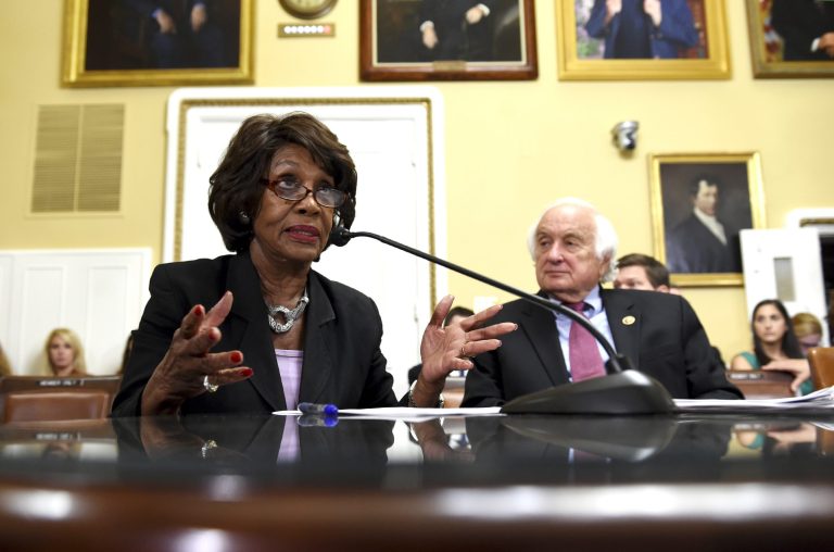 While it's nice to see Kessler showing partisan balance, he's taking Waters too literally, but not seriously. (AP Photo/Molly Riley)