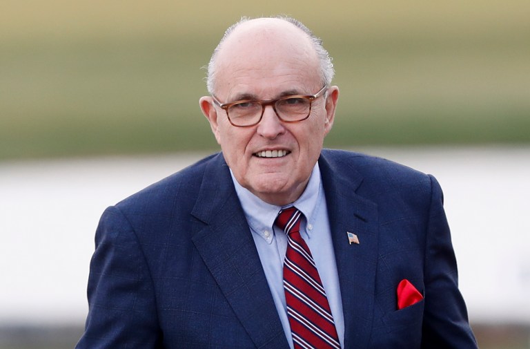 Former New York Mayor Rudy Giuliani has been eliminated from contention for the job of secretary of state, according to a new report. (AP Photo/Carolyn Kaster)