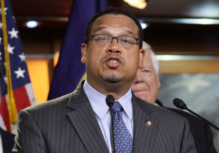 Rep. Keith Ellison co-wrote a letter to a colleague last month challenging members of Congress to invite Muslim constituents. (AP Photo/Lauren Victoria Burke)