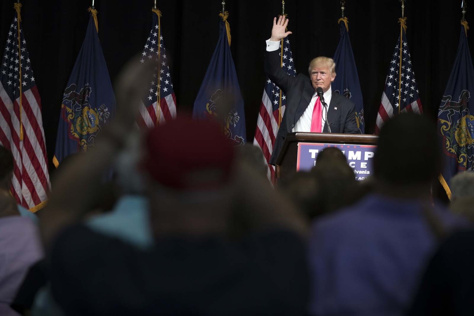 Trump makes fun of the Dem convention in Pennsylvania