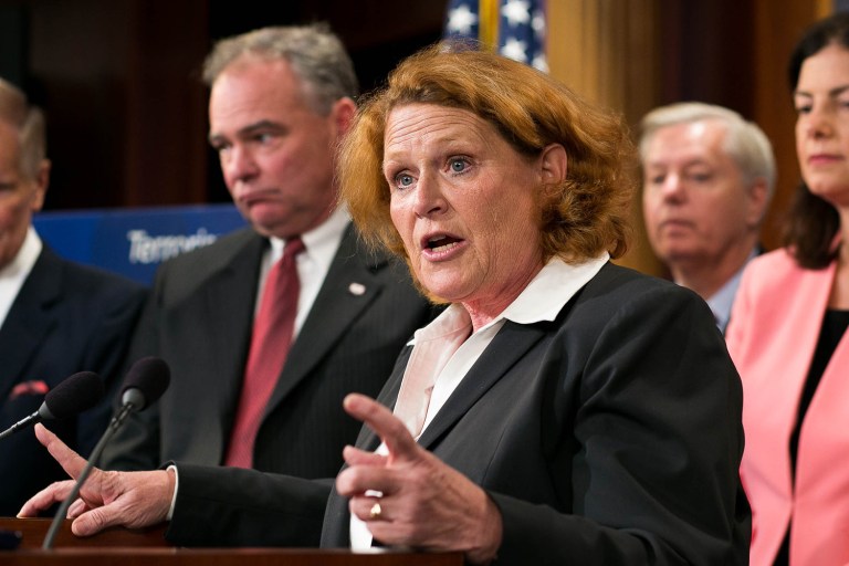 Heidi Heitkamp is one of several Democrats facing re-election in 2018 in a very Republican state that Trump carried by a very large margin. (Graeme Jennings/Examiner)