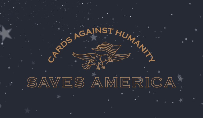 The effort is part of the game's holiday promotion, Cards Against Humanity Saves America. (Image courtesy screenshot)