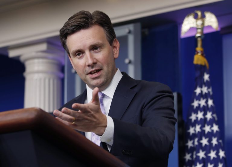Pressed to provide a reaction to Trump's tax return, Josh Earnest said it's 