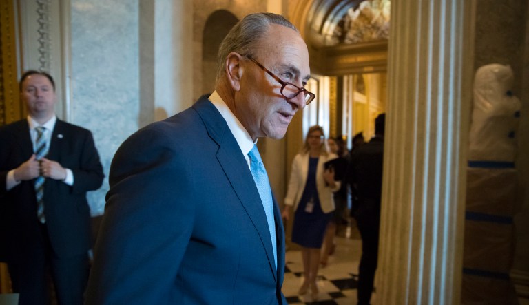 Schumer said Democrats will also ask for the American Health Care Act, which passed the House in early May, to be referred to committee despite Senate Majority Leader Mitch McConnell's decision not to take up the legislation. (AP Photo/J. Scott Applewhite)