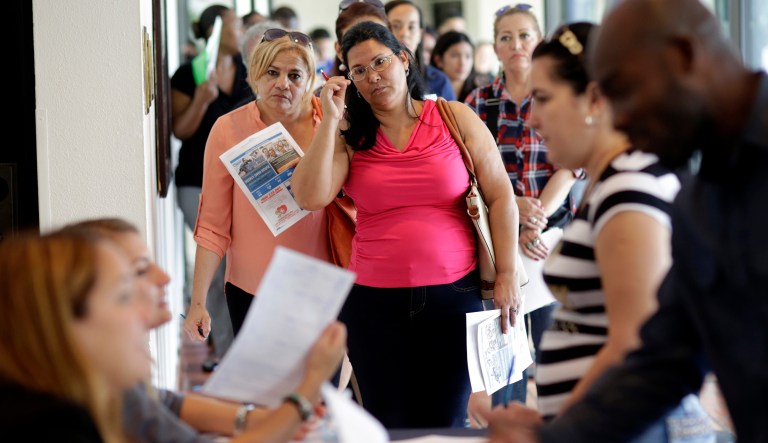 Economists in the private sector had projected around 170,000 new jobs for the month. (AP Photo/Lynne Sladky)