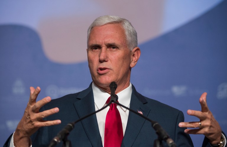 He addressed a perceived weakness on religious liberty issues that has caused both Trump and Pence to take fire. (AP Photo/Molly Riley)