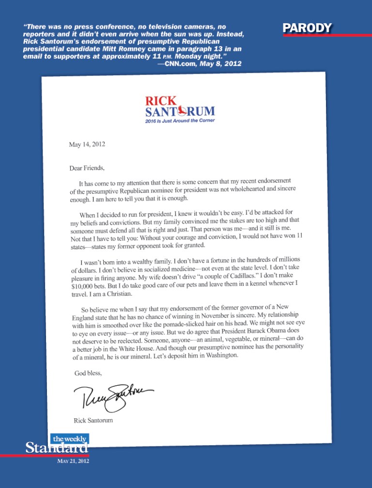 A (slightly more) enthusiastic endorsement.