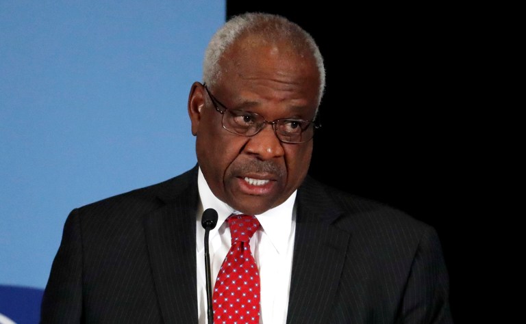 For much of its inaugural year, the museum only acknowledged Anita Hill, the he woman who accused Thomas of sexual harassment during his 1991 confirmation hearing. (AP Photo/Jeff Roberson)