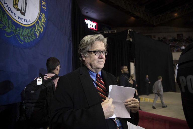 President Trump had reportedly gotten fed up with the perception that Steve Bannon was setting the agenda. (AP Photo/Andrew Harnik)