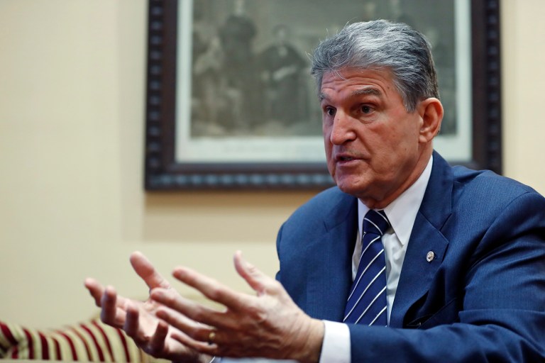 Manchin, a centrist, discussed the pressure he’s faced to obstruct the work of the new administration. (AP Photo/Alex Brandon)
