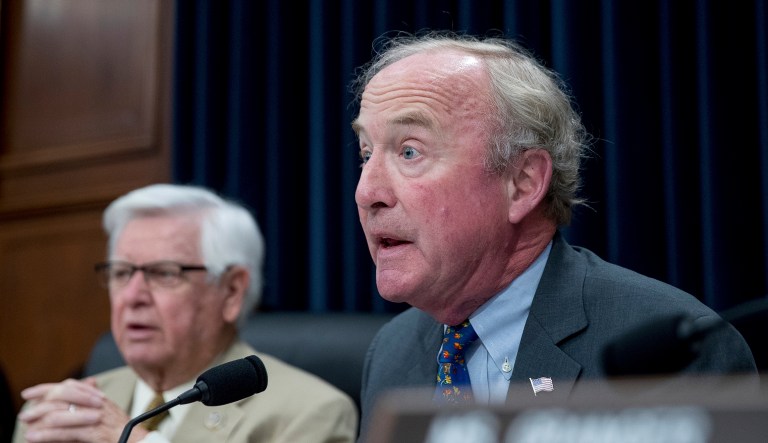 House appropriators released an energy spending bill Tuesday that curbs President Trump's proposed cuts by nearly $4 billion. House Appropriations Committee Chairman Rodney Frelinghuysen raised concerns last week with Energy Secretary Rick Perry that the cuts his agency proposed would put the U.S. at a disadvantage on international research and development. (AP Photo/Andrew Harnik)