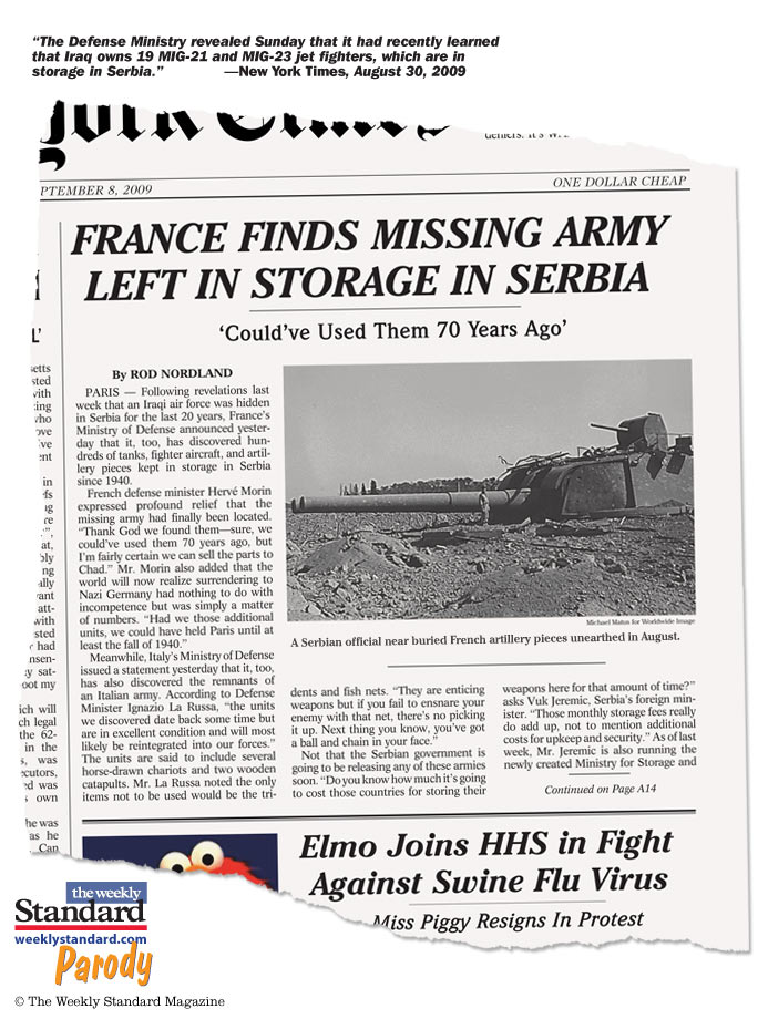 France Finds Missing Army Left in Storage in Serbia