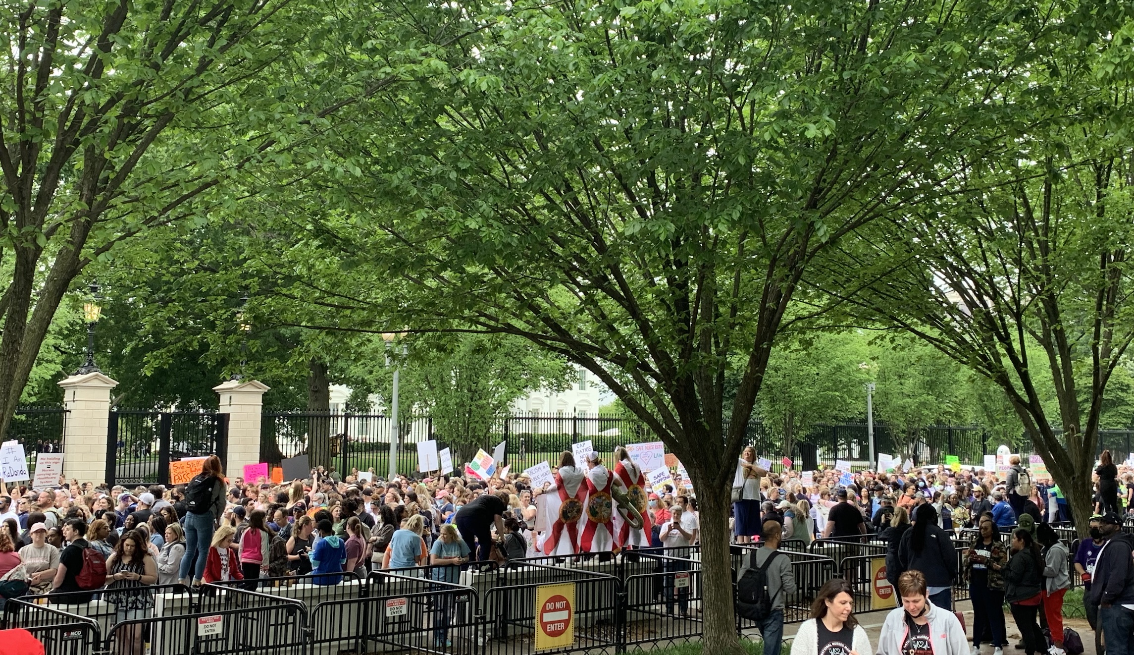 Nurses protest staffing shortage and patient violence in front of White House