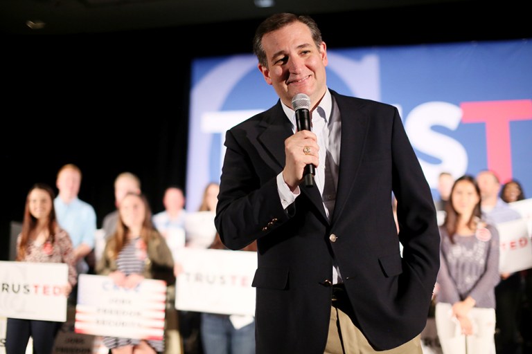 It's not the first challenge the Tea Party Texan has faced. Cruz, who was born in Calgary to a Cuban father and American mother, renounced his dual Canadian citizenship in 2014. (AP Photo/Sandy Huffaker)