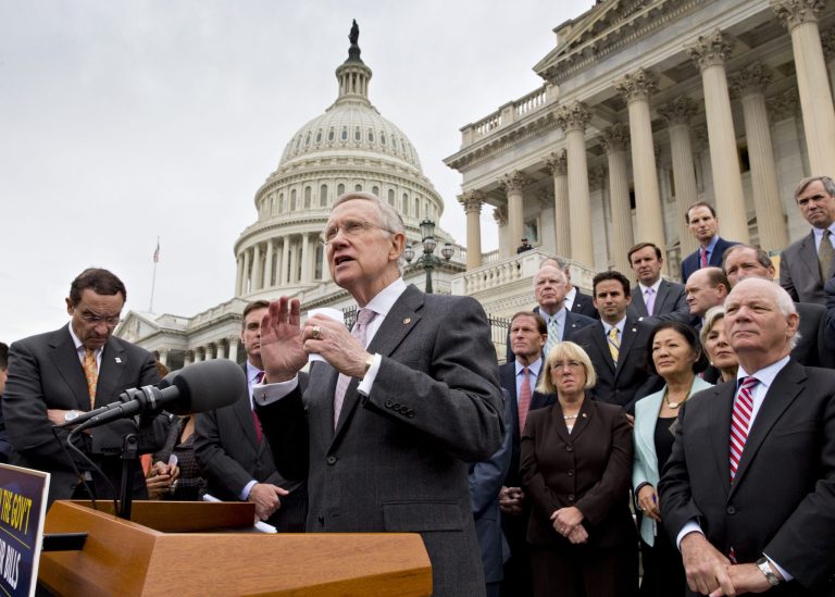 Senate Majority Leader Harry Reid, D-Nev., referred to Republicans as anarchists in a CNN interview. (AP Photo/J. Scott Applewhite)