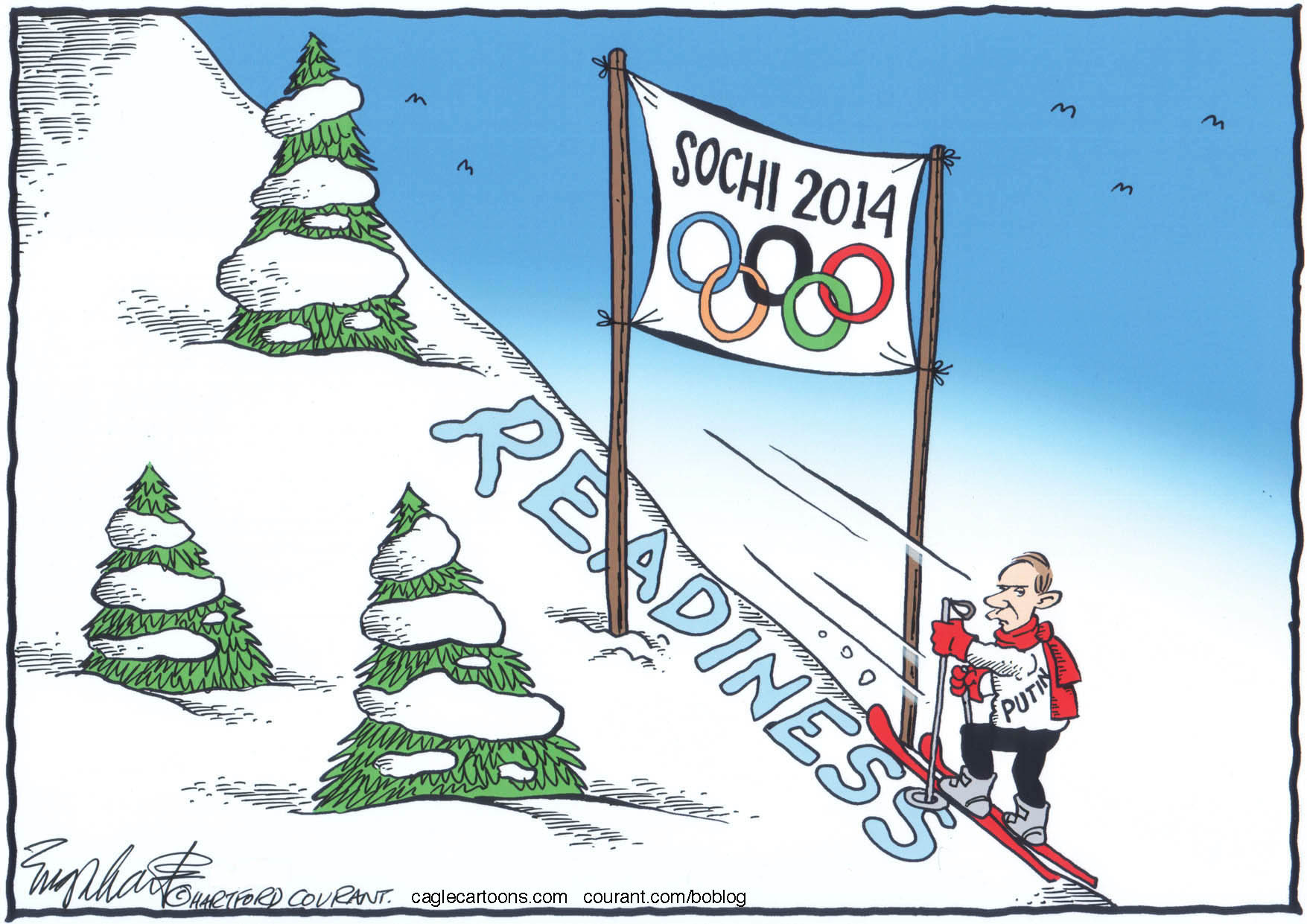 Editorial cartoon: Slippery slope