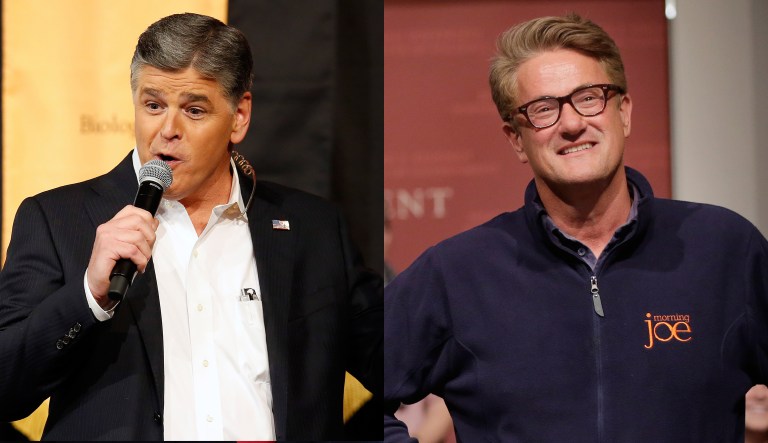 Fox News' Sean Hannity has made a point to question the mental fitness of MSNBC's Joe Scarborough, who, himself, has questioned the mental fitness of President Trump. (AP Images)