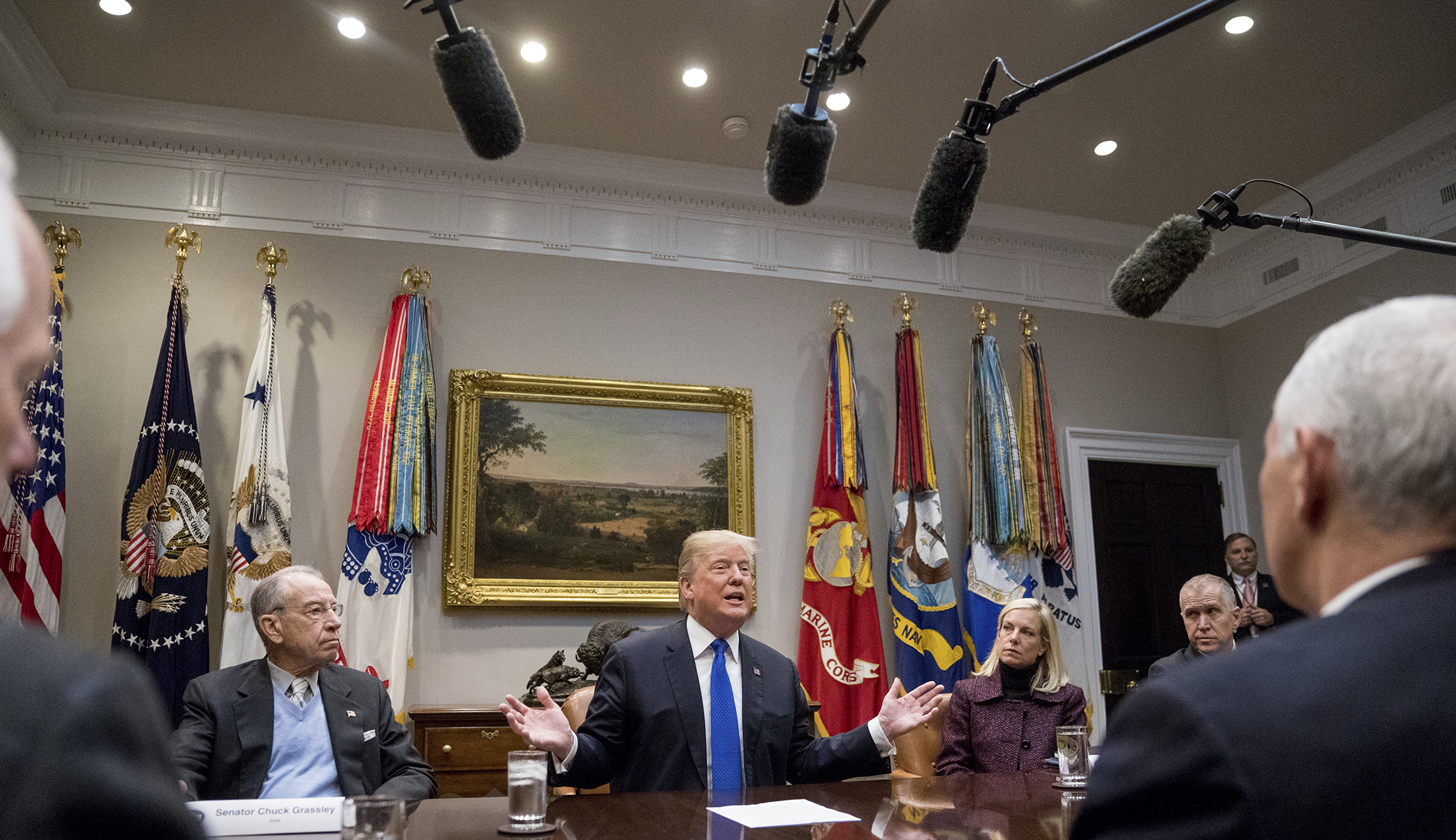 Trump and the media barrel into 2018