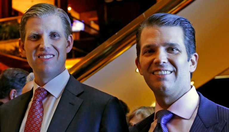 President Trump's sons, Eric Trump and Donald Trump Jr., are dismissing the investigation into Russia's interference in the 2016 election and said the probe is a 