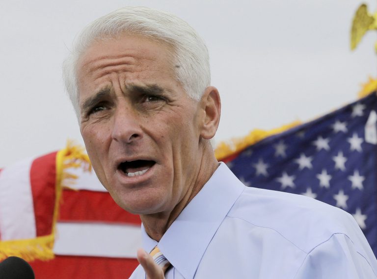 Former Florida Gov. and currently gubernatorial candidate Charlie Crist speaks in St. Petersburg, Fla., on Nov. 4. (AP Photo/Chris O'Meara, File)