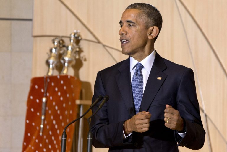 President Obama addressed Jewish groups Friday, dodging concerns that the campaign to defend his nuclear deal with Iran is flirting with anti-Semitic stereotypes.Â (AP Photo/Jacquelyn Martin)