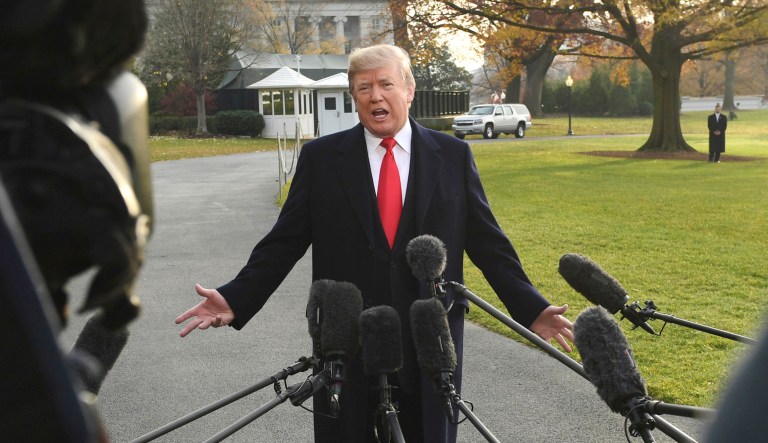 After President Trump tweeted Saturday about why he fired former national security adviser Michael Flynn, the media began to speculate that perhaps the president wasn't guilty of direct collusion with Russia, but instead obstruction of justice. (AP Photo/Susan Walsh)